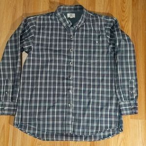 Wildfang Long Sleeve Button Down Plaid Blue Red M